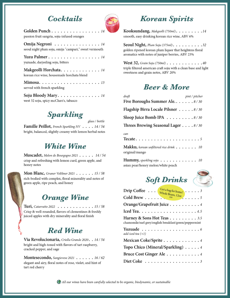 Golden Diner Menu