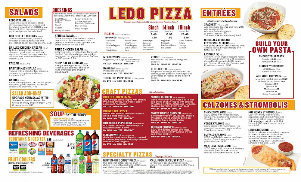Ledo’s Menus