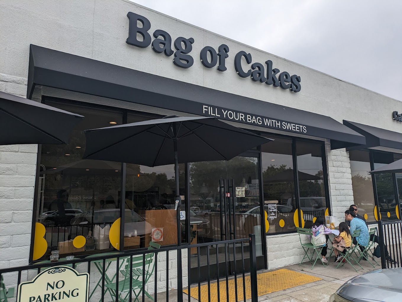 Bag of cake menu