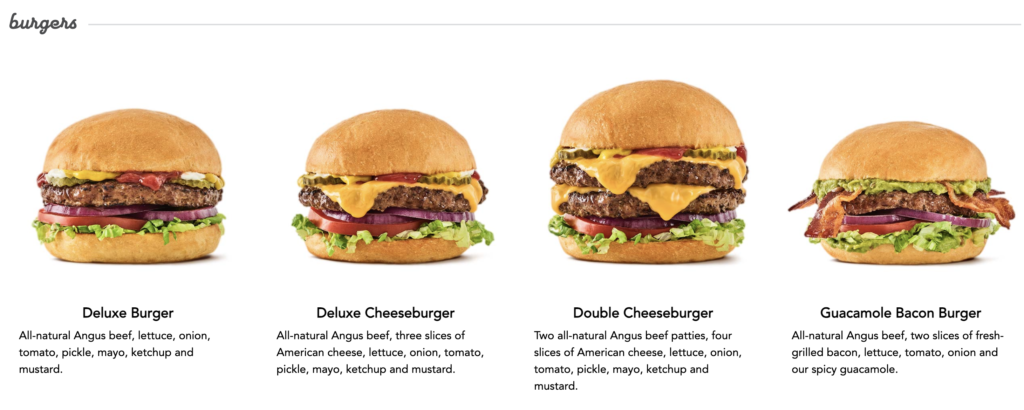 Good Times Burgers Menu