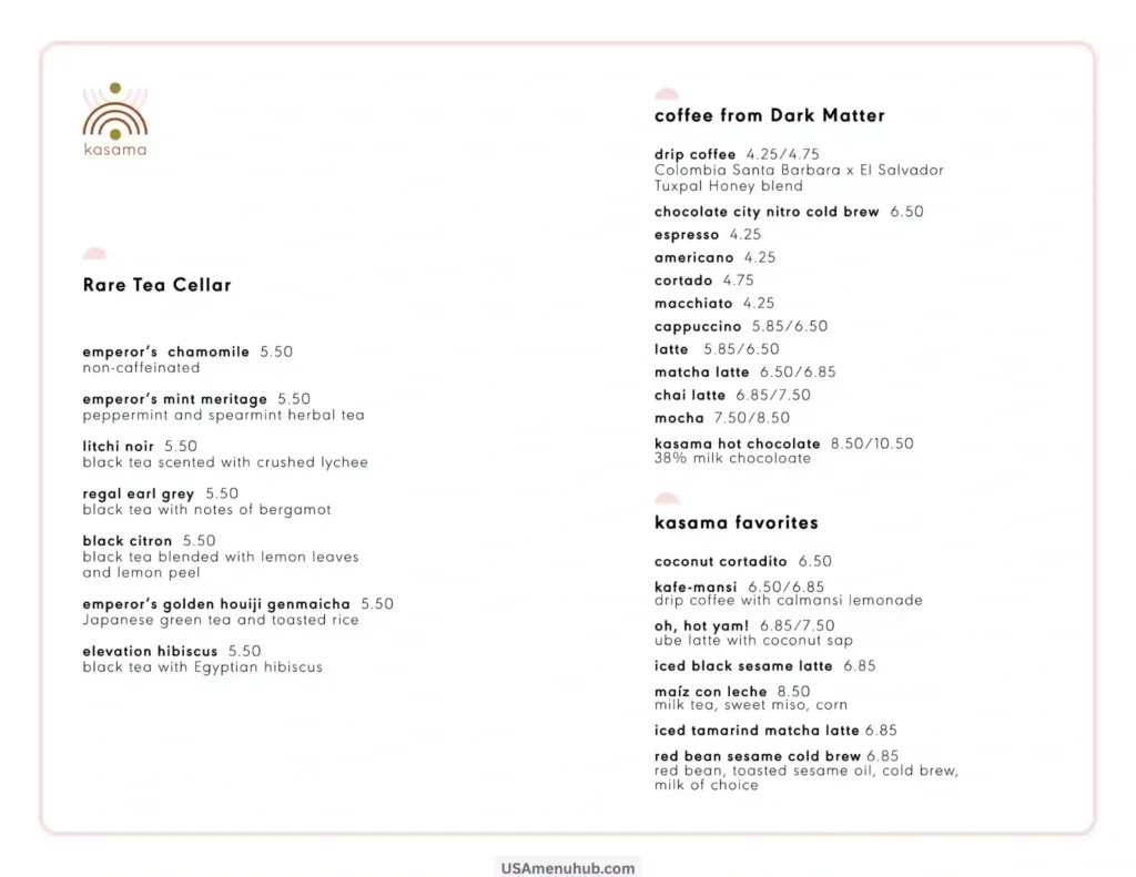 Kasama-Menu
