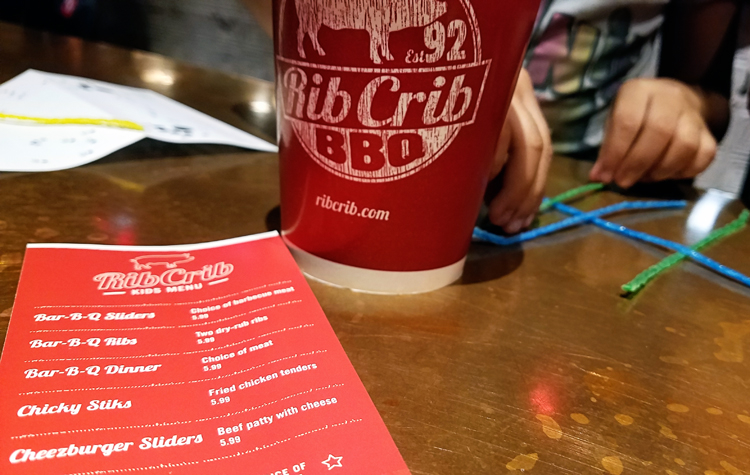 Rib Crib Menu