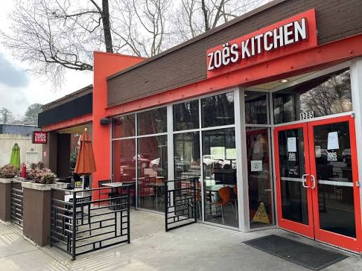 Zoës Kitchen Menu